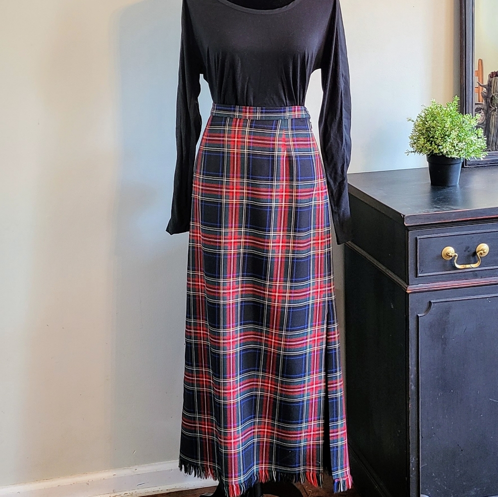Rafaella wool tarten skirt